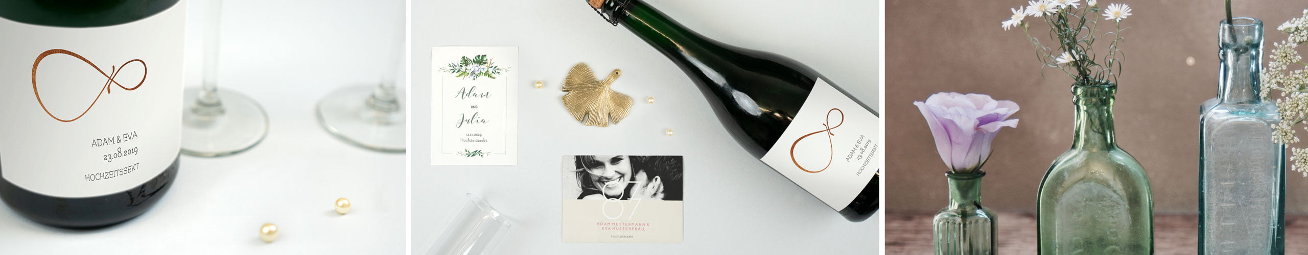 Zarto Flaschenetiketten Hochzeit selbstklebend personalisiert 4 x/Sticker  Sektflasche/Tisch-Deko Hochzeit Hochzeit : : Küche, Haushalt &  Wohnen